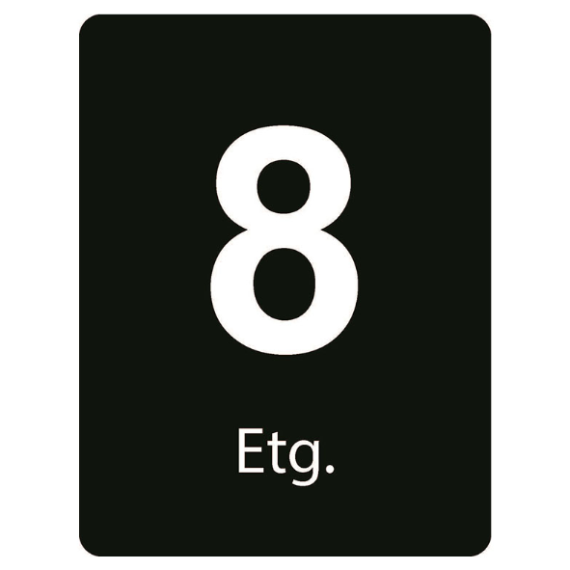 Taktile skilt – Etasje skilt