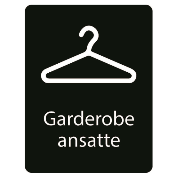Taktile skilt – Garderobe ansatte