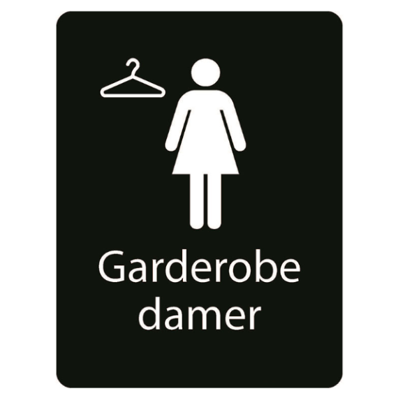 Taktile skilt – Garderobe damer