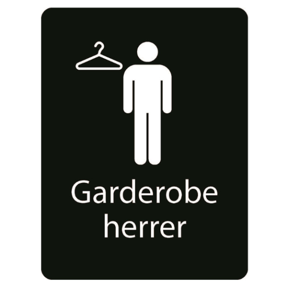 Taktile skilt – Garderobe herrer