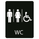 Taktile skilt – WC (Herrer – Damer – HC)