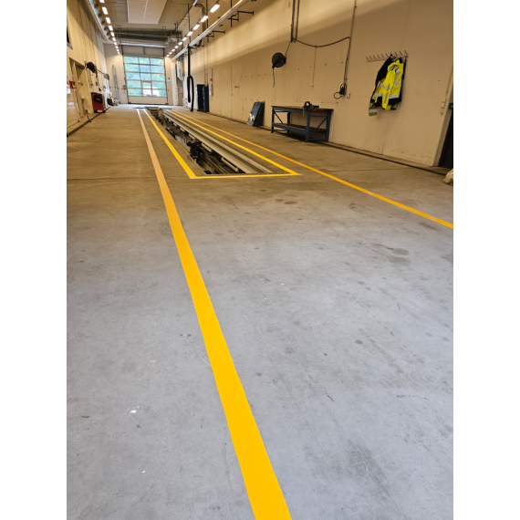 Vegmerkemaling gul 10cm linjebredde