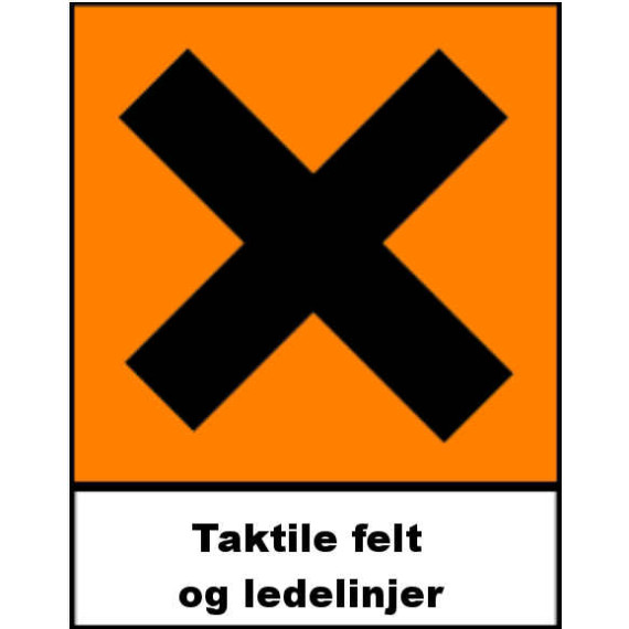 Taktile felt og ledelinjer
