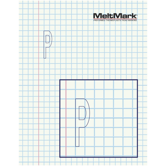 MeltMark Parkeringssymbol 100cm hvit
