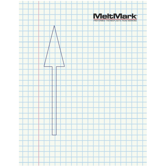 MeltMark Pil rett 400cm hvit