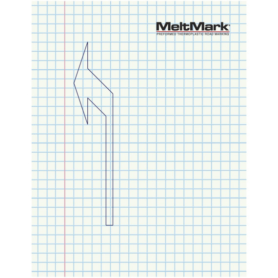 MeltMark Pil venstre 400cm hvit