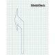 MeltMark Pil venstre 500cm hvit