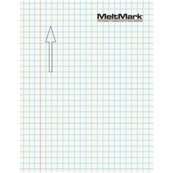 MeltMark Sykkelpil rett 160x35cm hvit