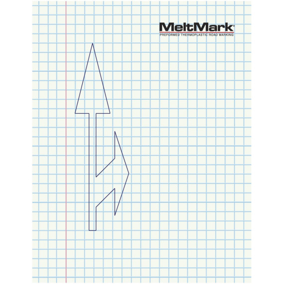 MeltMark Kombinasjonspil rett/høyre 400cm hvit