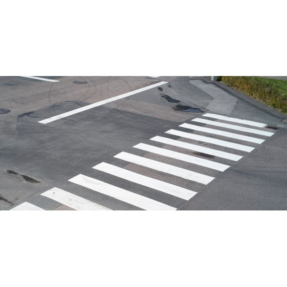 MeltMark Linje 50x100cm gangfelt hvit
