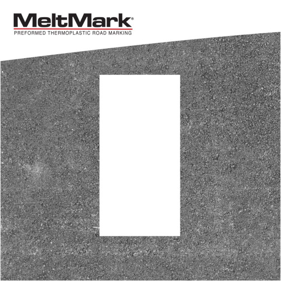 MeltMark Linje 50x100cm gangfelt hvit