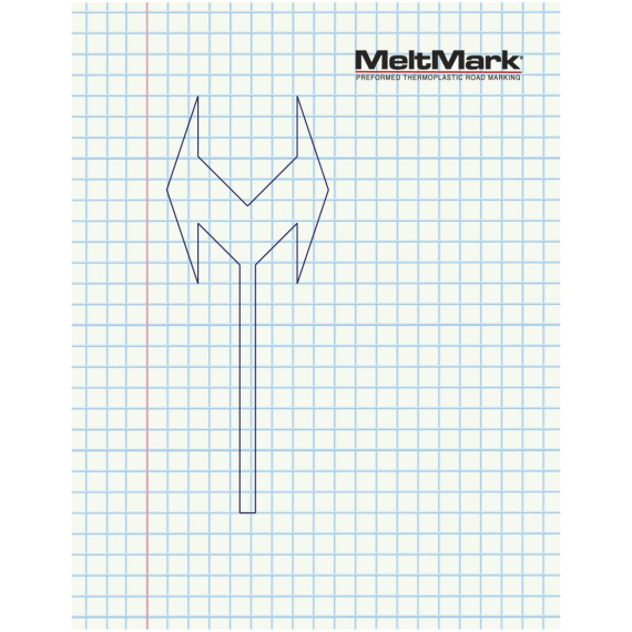 MeltMark Kombinasjonspil venstre/høyre 400cm hvit