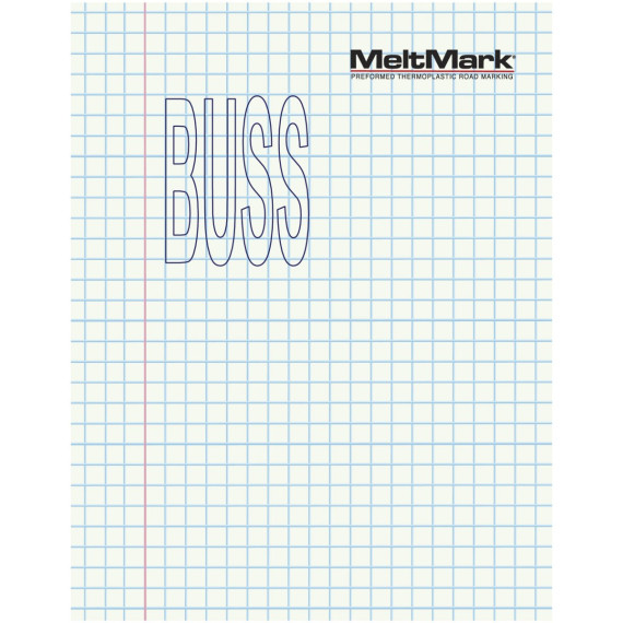MeltMark Tekst "BUSS" 160cm hvit