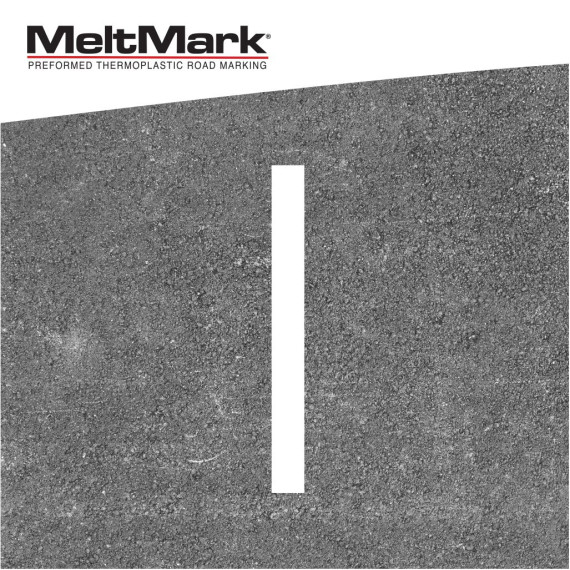 MeltMark Linje 10x100cm hvit