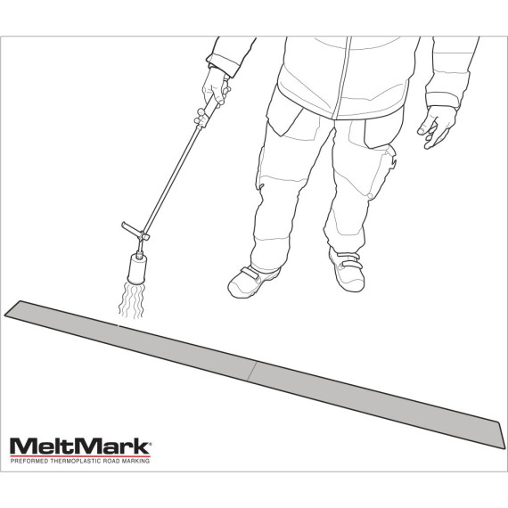 MeltMark Linje 10x100cm hvit