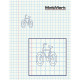 MeltMark Sykkelsymbol 100x85cm hvit gml utf