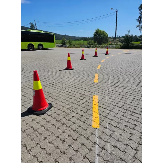 Vegmerkemaling gul 10cm linjebredde