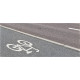 MeltMark Sykkelsymbol 100x85cm hvit gml utf