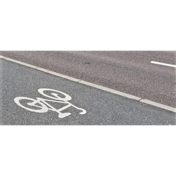 MeltMark Sykkelsymbol 100x85cm hvit gml utf
