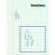 MeltMark Gangsymbol 100x55cm hvit gml utf