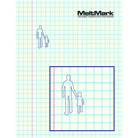 MeltMark Gangsymbol 100x55cm hvit gml utf