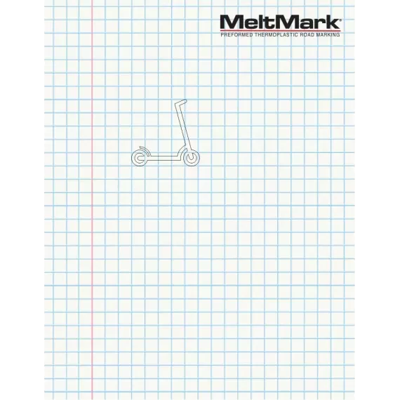 MeltMark Elsykkelparkering 100cm hvit