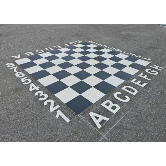 Montert Sjakk 400x400cm sorte og hvite ruter