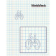 MeltMark Sykkelsymbol 100cm hvit