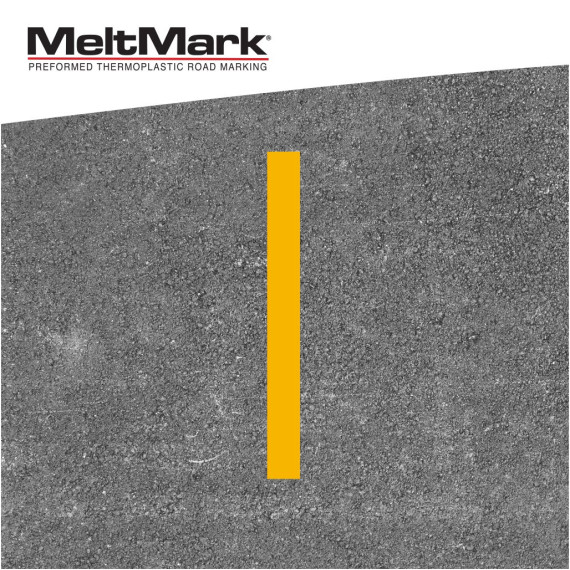 MeltMark Linje 10x100cm gul RAL1023