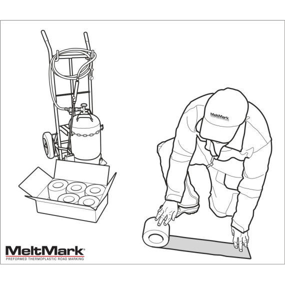 MeltMark Rull 10x500cm hvit