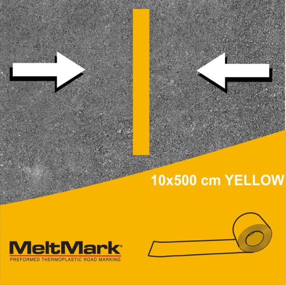 MeltMark Rull 10x500cm gul RAL1023