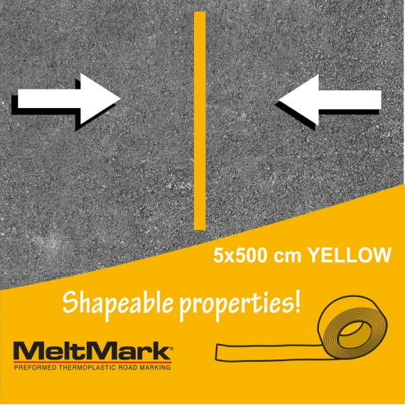 MeltMark Rull 5x500cm gul RAL1023 shapeable