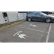 MeltMark Ladesymbol elbil 113x100cm hvit