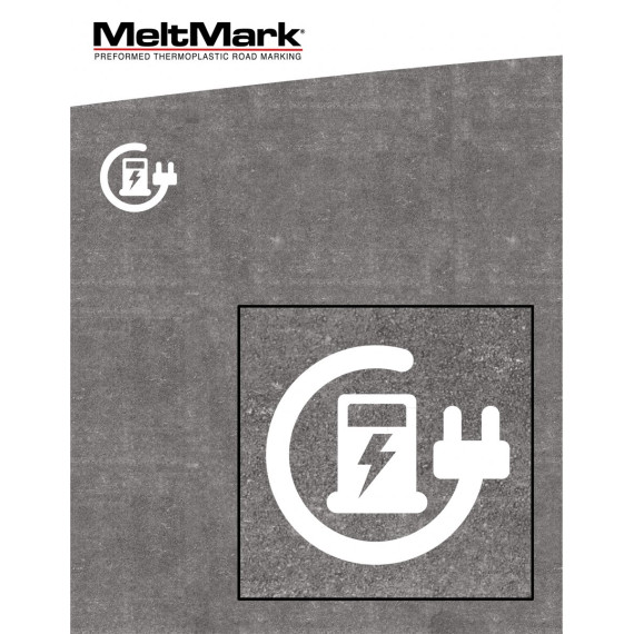 MeltMark Ladesymbol 100x111cm hvit