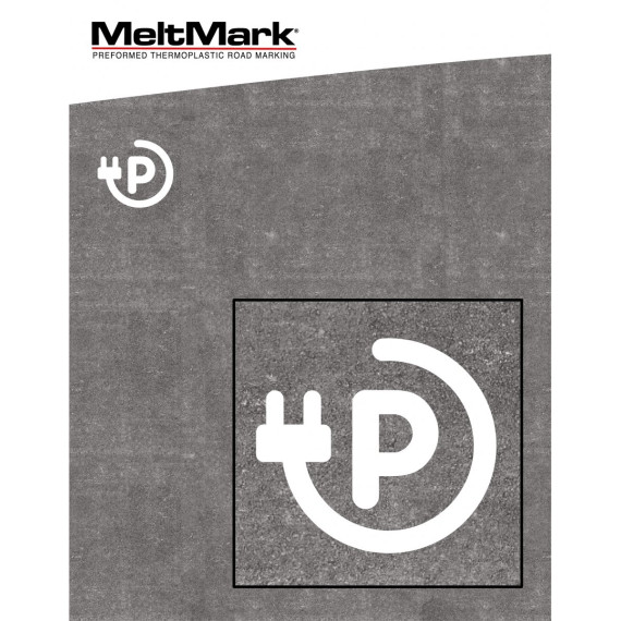 MeltMark Ladesymbol 100x112cm hvit