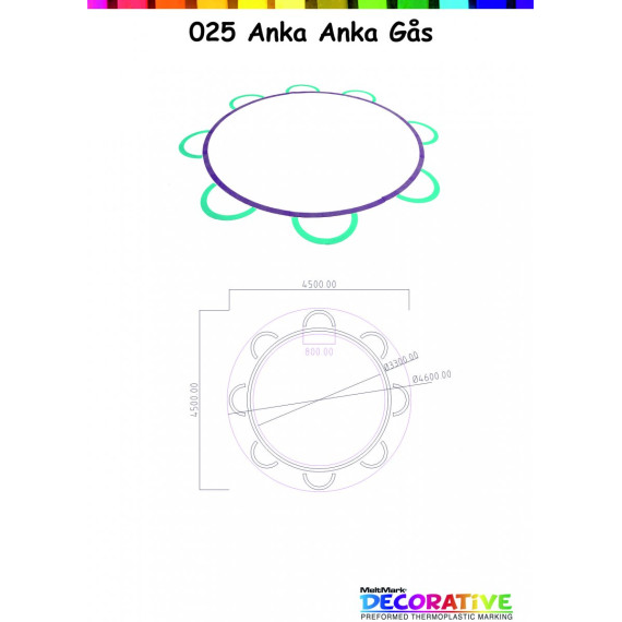 Montert Anka Anka Gås Ø450cm
