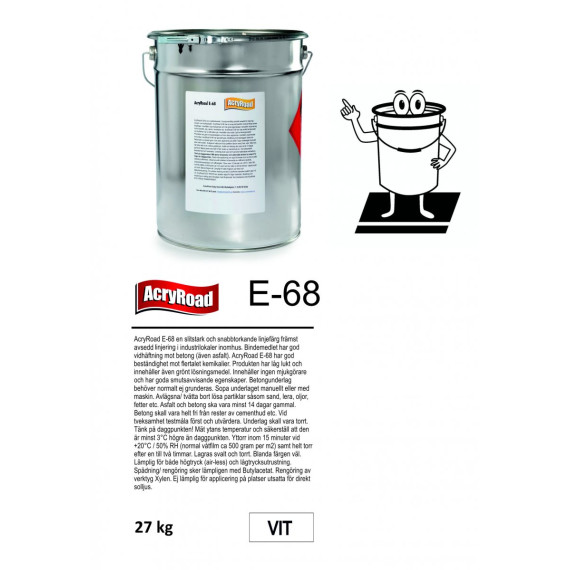 AcryRoad E-68 27kg hvit
