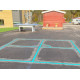 Montert Kongespill 400x400cm Wasserblau