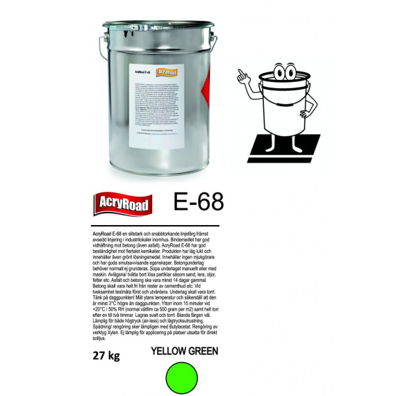 AcryRoad E-68 27kg gulgrønn RAL6018