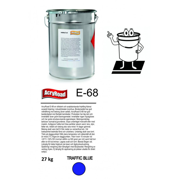 AcryRoad E-68 27kg trafikkblå RAL5017