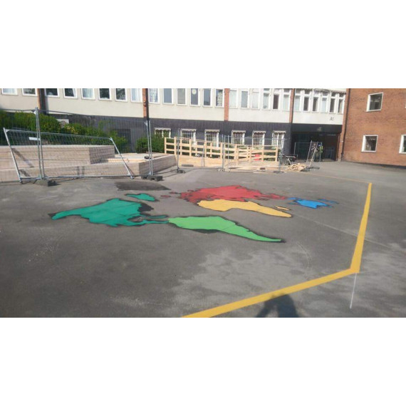 Montert Sju kontinenter 500x800cm