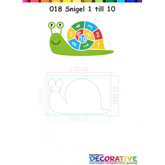 Montert Snegle 1-10 116x198cm