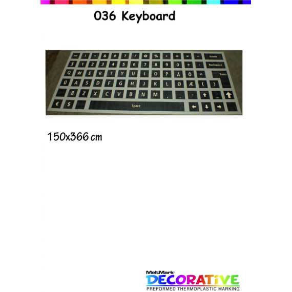 Montert Tastatur 366x150cm