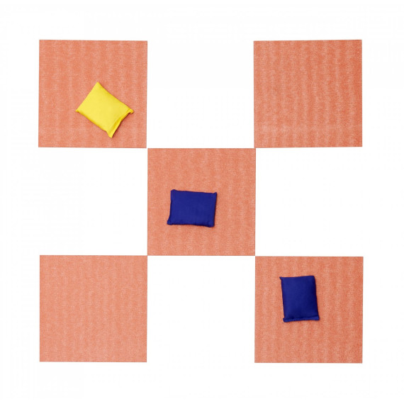 Montert Tre på rad 90x90cm