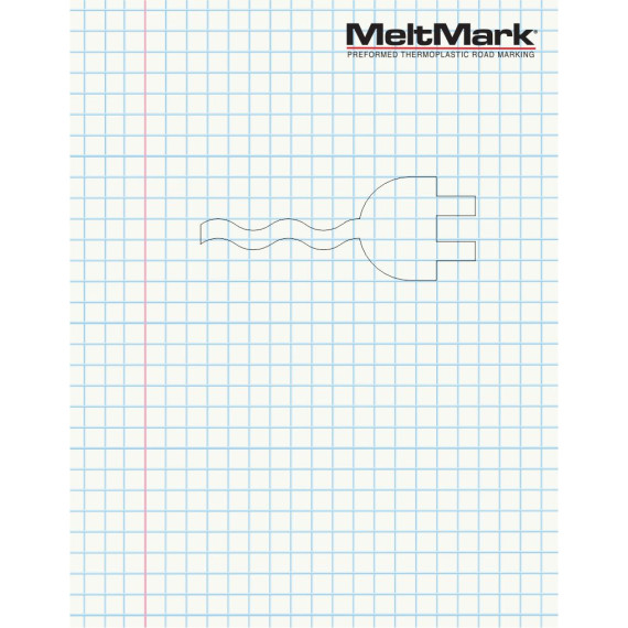 MeltMark Ladesymbol 100x265cm hvit