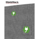 MeltMark Ladesymbol 69x80cm hvit/grønn