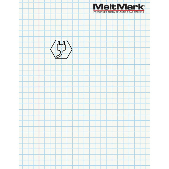 MeltMark Ladesymbol 69x80cm hvit/grønn