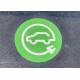 MeltMark Ladesymbol A Ø80cm hvit/grønn