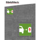 MeltMark Ladesymbol 90x90cm hvit/grønn/rød