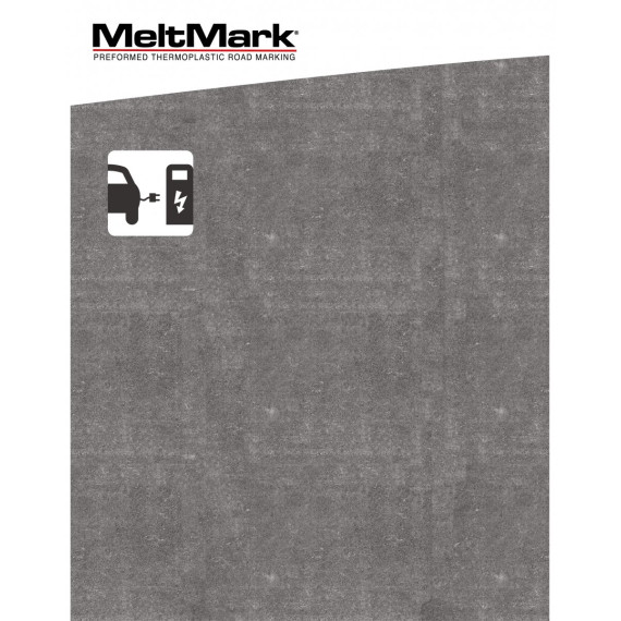 MeltMark Ladesymbol 100x100cm hvit/svart